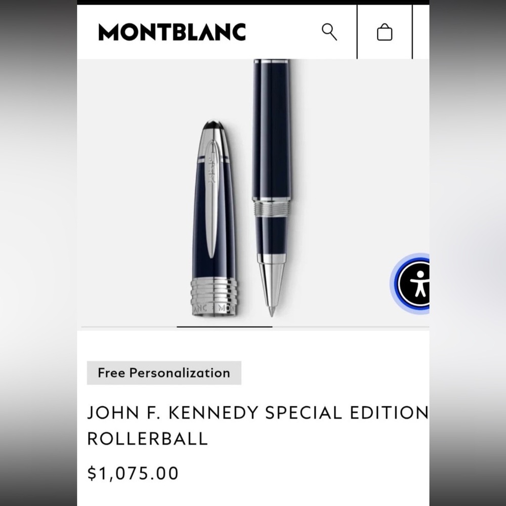 Montblanc MB132090 JOHN F. KENNEDY SPECIAL EDITION ROLLERBALL PEN.